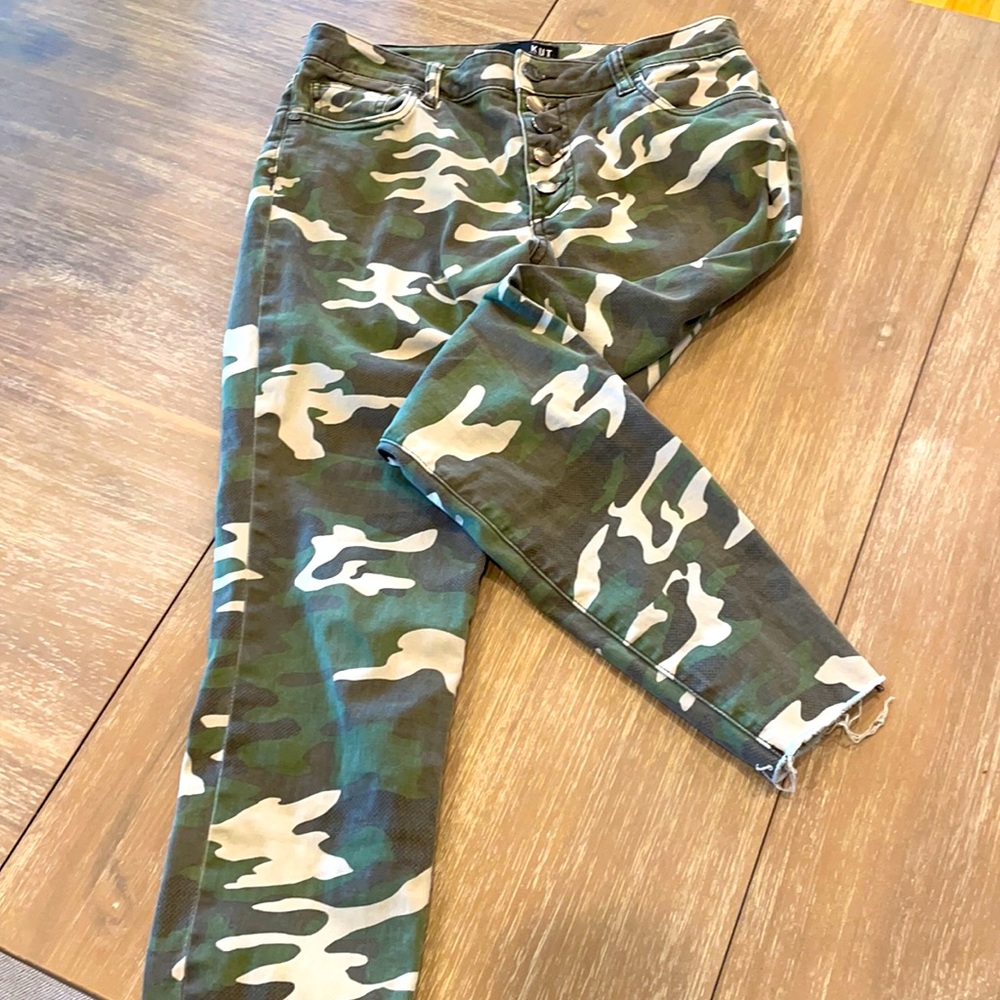 KUT Camo Connie ankle skinny Jean